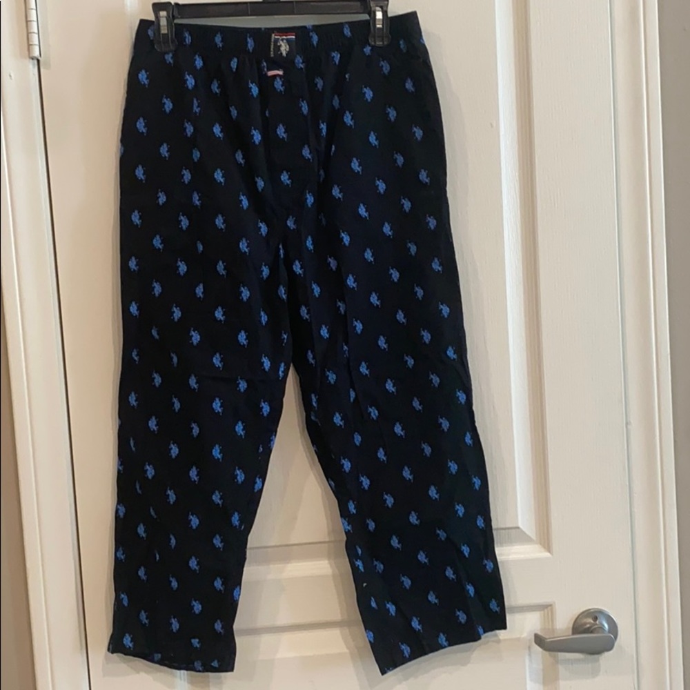 MENS U.S. POLO ASSN. SINCE 1890 SLEEP WEAR PANTS M 100% COTTON MADE IN INDIA🇮🇳🖤💙